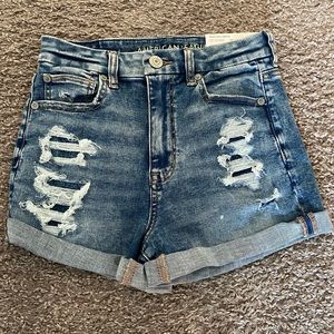 AE Ne(x)t Level Curvy High-Waisted Denim Short Short size 2